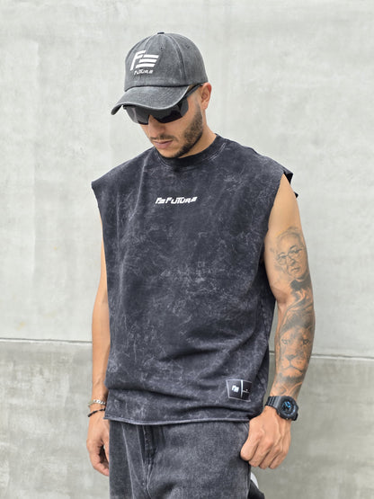 Tshirt Negra Acid WASH