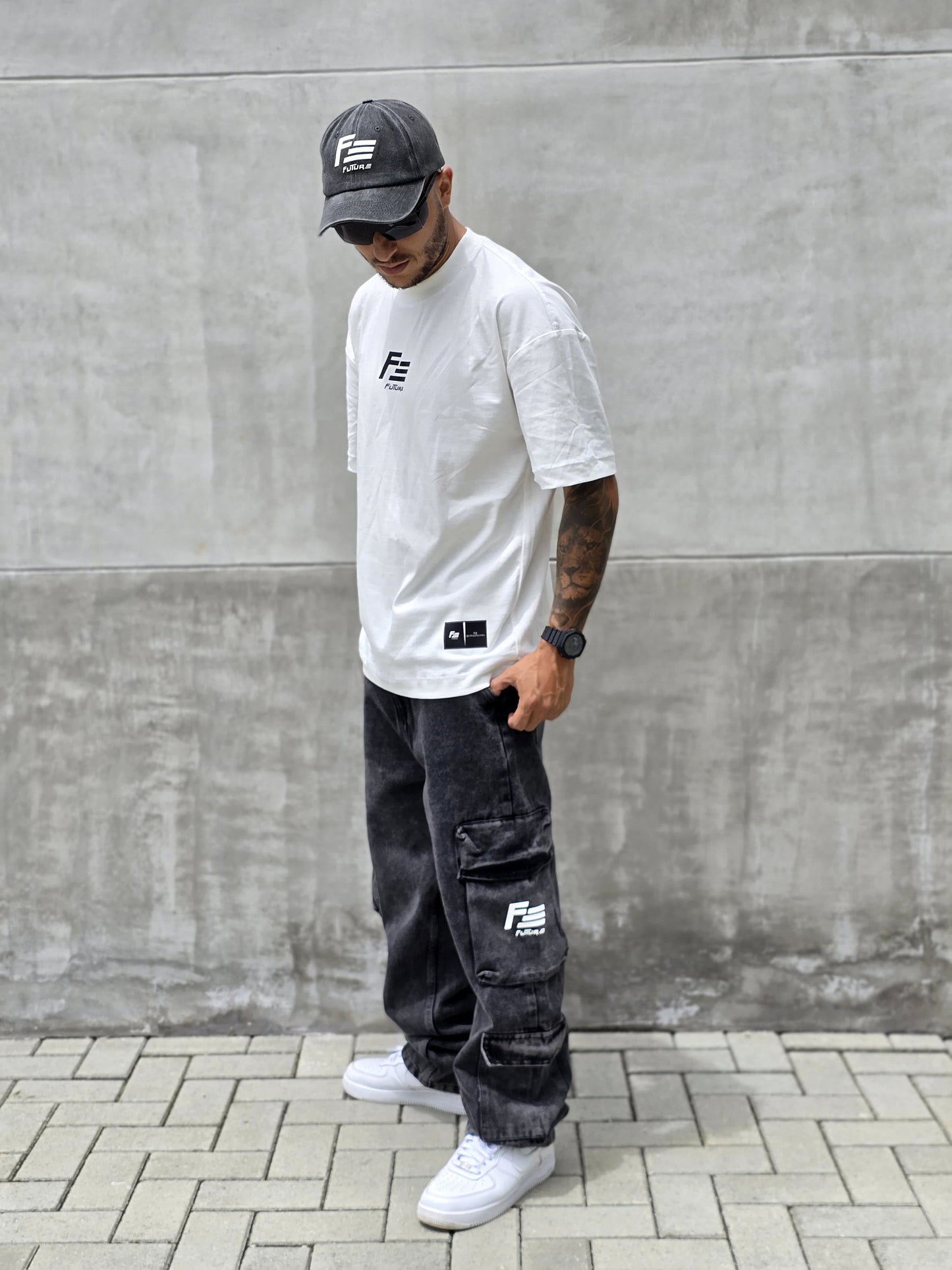 Cargo En Jean Negro Acid