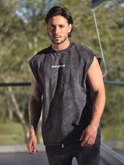 Tshirt Negra Acid WASH